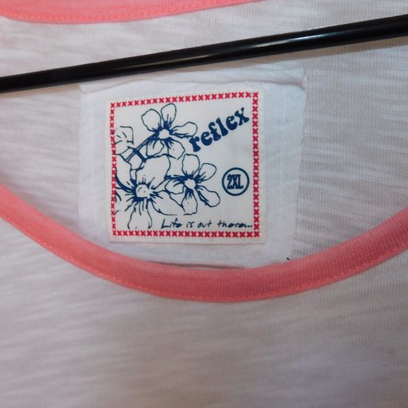 Reflex California Tee Shirt Retro Graphic 3/4 Sleeve Casual Thin Tee Shirt Logo - Picture 2 of 8